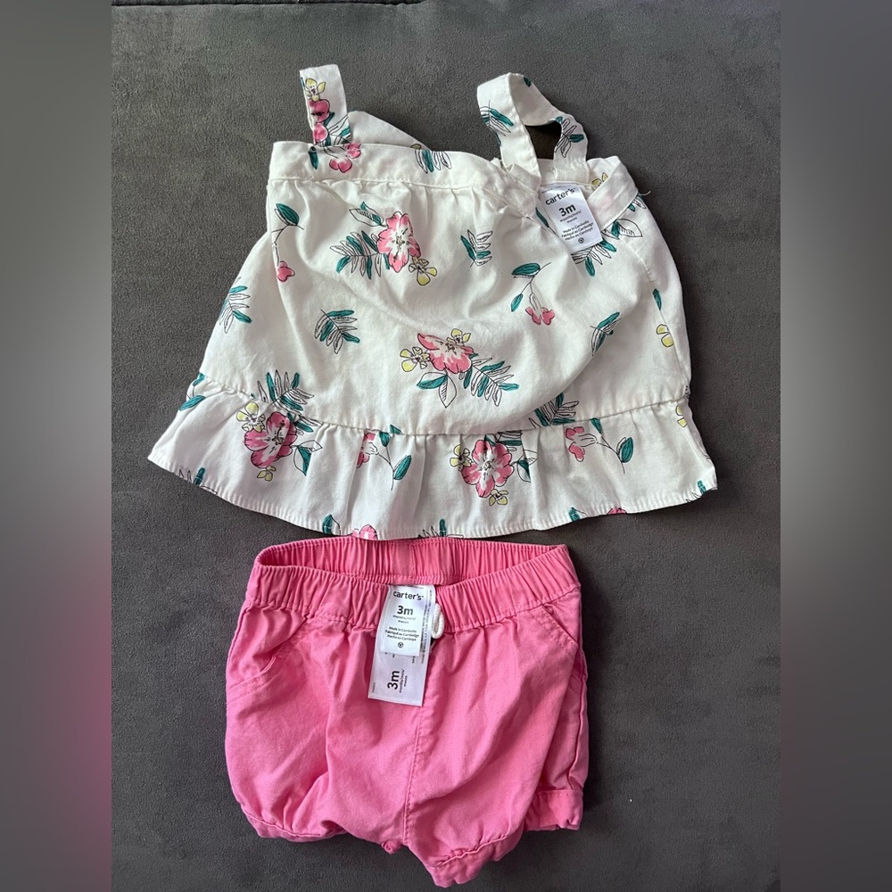 Carter’s Tropical Flower 2 Piece Shorts Set